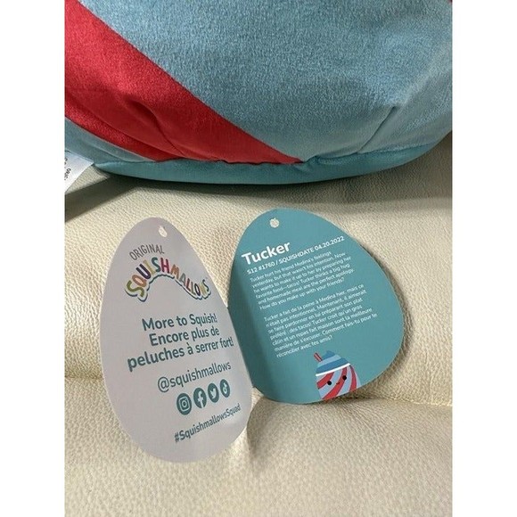 12" Squishmallow Tucker the Slushie Stuffed Plush New - Picture 3 of 6